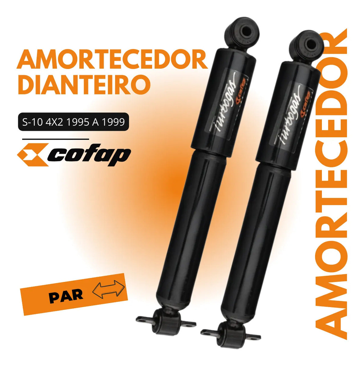 Par Amortecedor Dianteiro Original Cofap S-10 4x2 95 A 1999