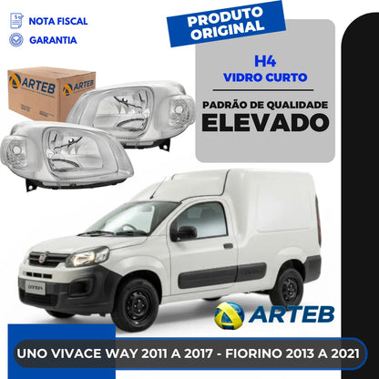Farol Fiat Uno 2010 A 2016 Fiorino 2013 A 19 20 2021 Arteb