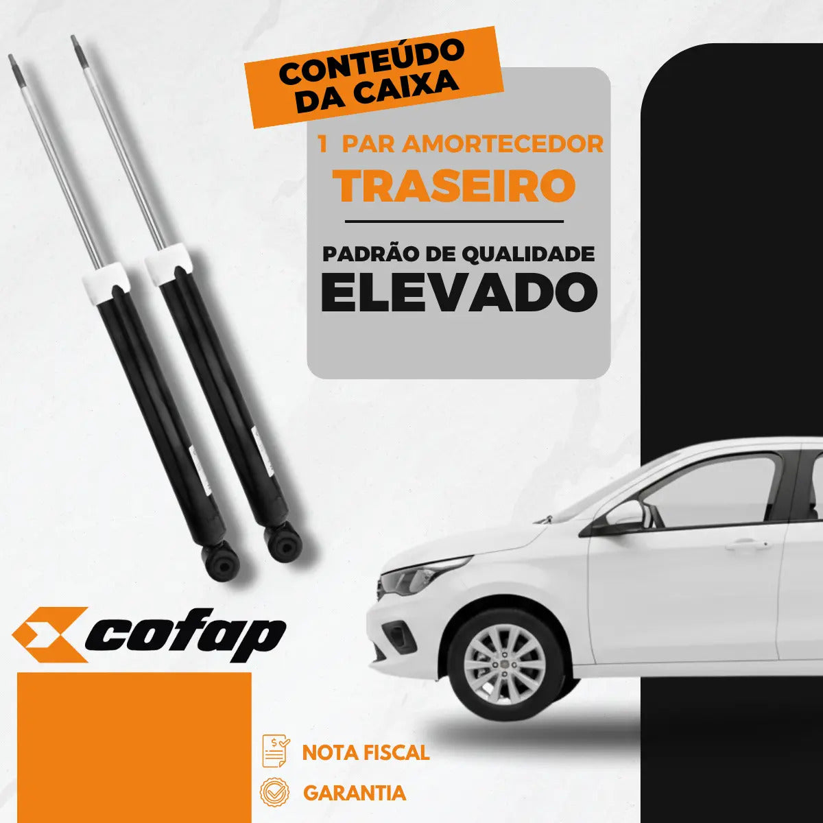 Par Amortecedor Traseiro Cronos 1.0 6v 1.3 8v 1.8 16v Cofap