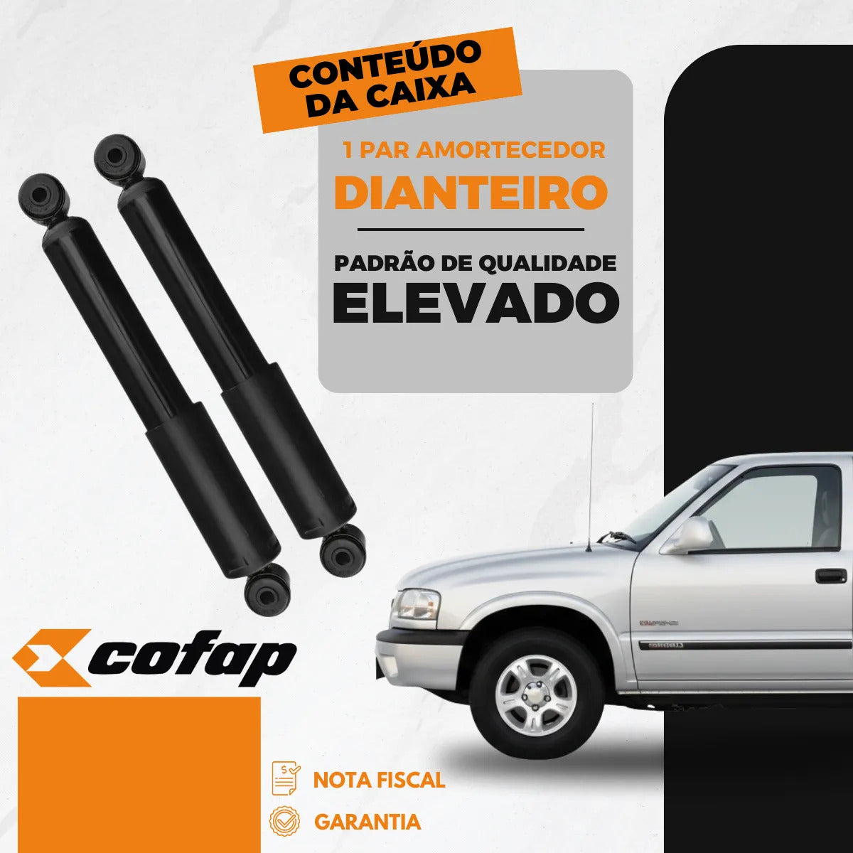 Par Amortecedor Dianteiro S10 4x4 1995 A 2006 Original Cofap