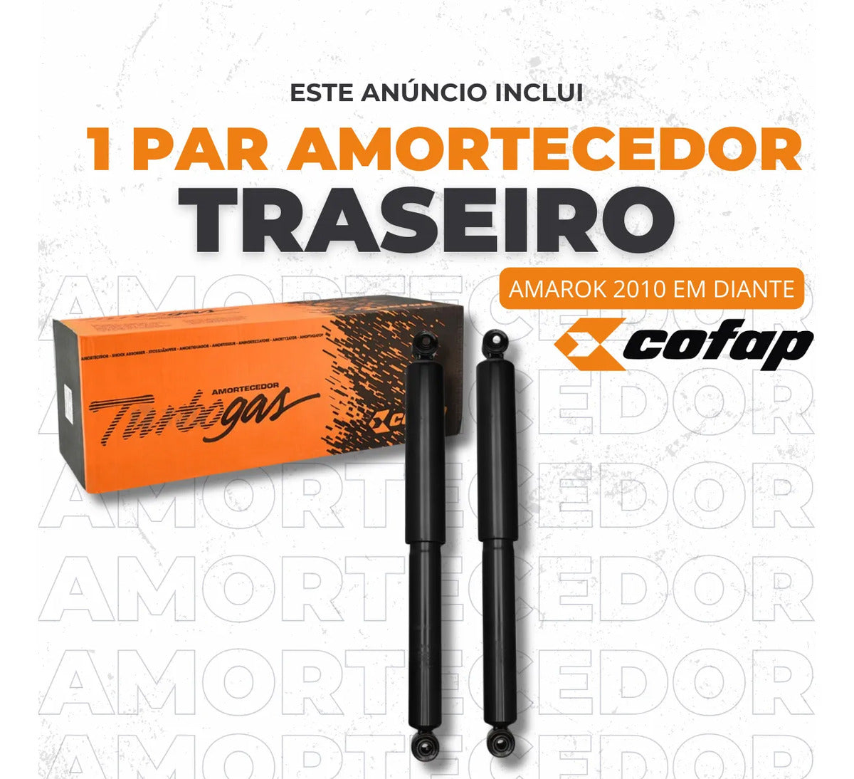 Par Amortecedor Traseiro Amarok 2011 2013 2015 2017 Cofap