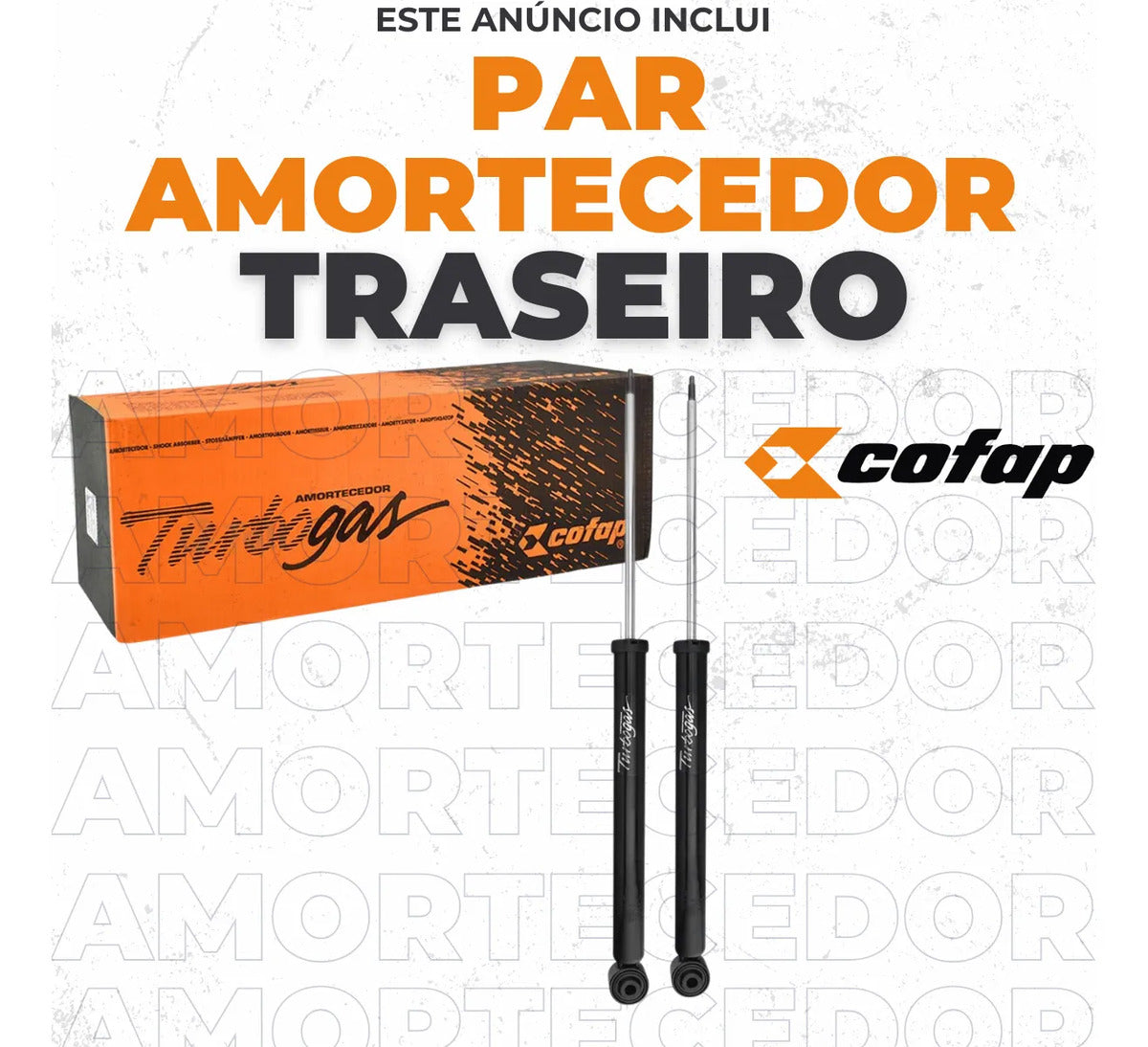 Par Amortecedor Traseiro Gás T-cross 2019 A 2025 Cofap