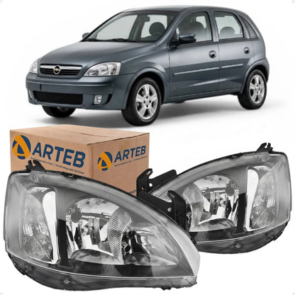 Farol Mascara Negra Corsa 2002 A 2012 Pisca Liso Arteb