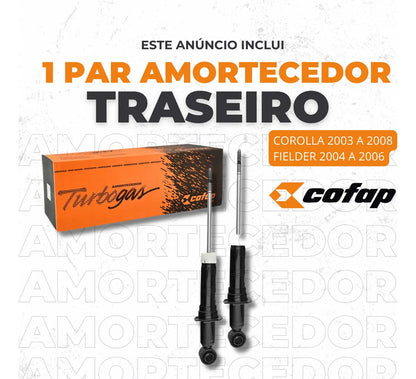 Par Amortecedor Traseiro Cofap Original Corolla 2007 2008