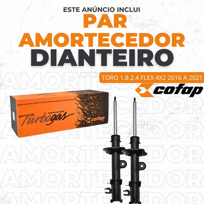 Par Amortecedor Dianteiro Toro 1.8 4x2 Cofap 2016 A 2021