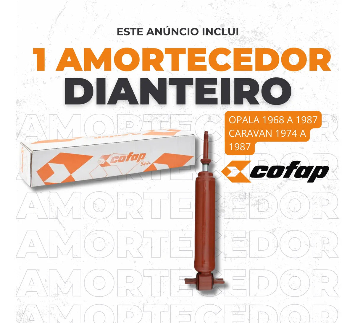 Amortecedor Dianteiro Opala 1968 A 1987 Caravan 74/87 Cofap