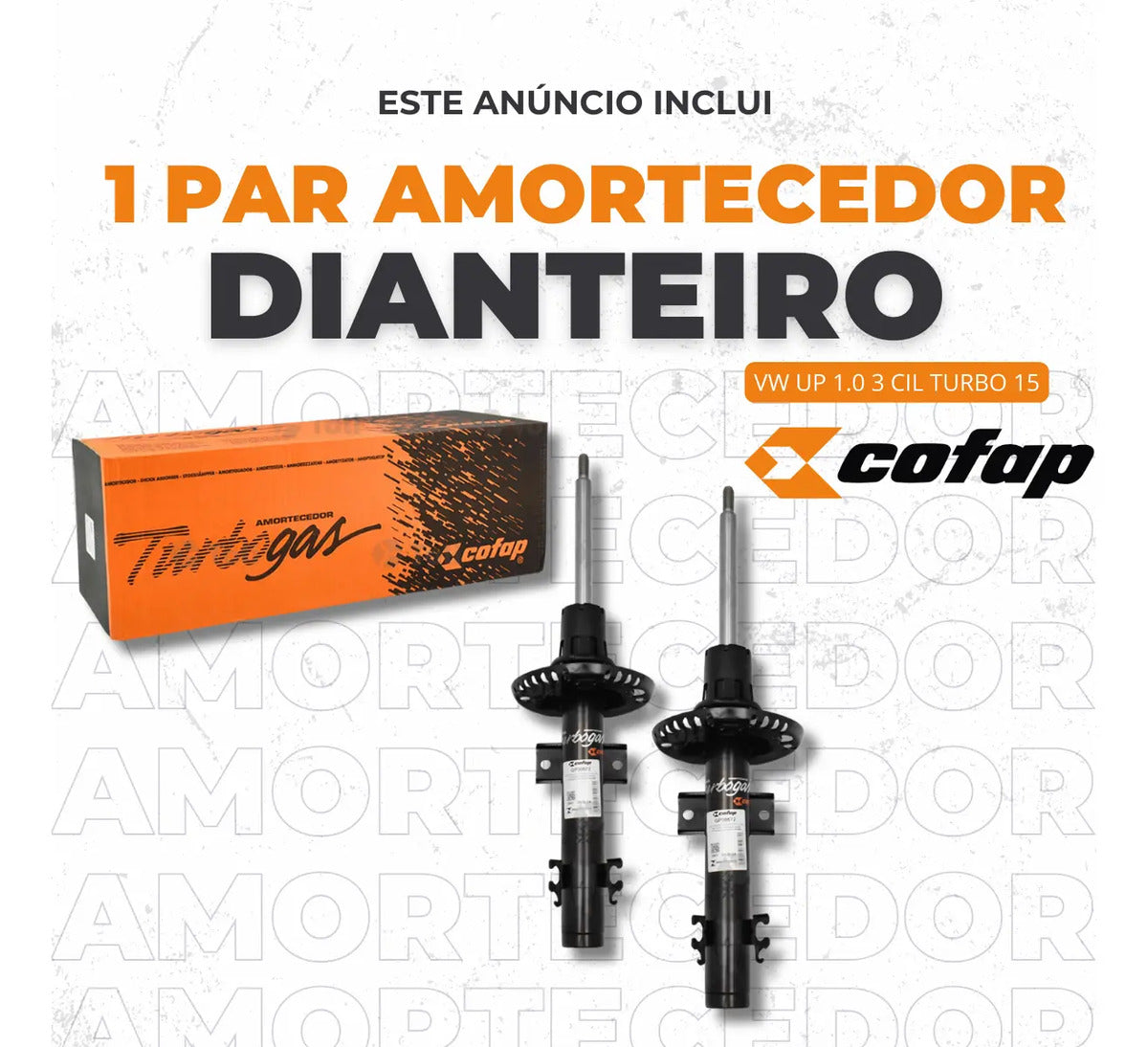 Par Amortecedor Dianteiro Cofap Vw Up 2015 2016 2017 2018 19