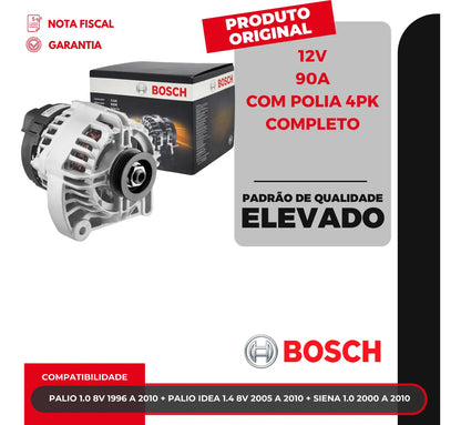 Alternador Bosch Fiat Novo Uno 1.0 1.4 Fire Evo 2010 A 2021