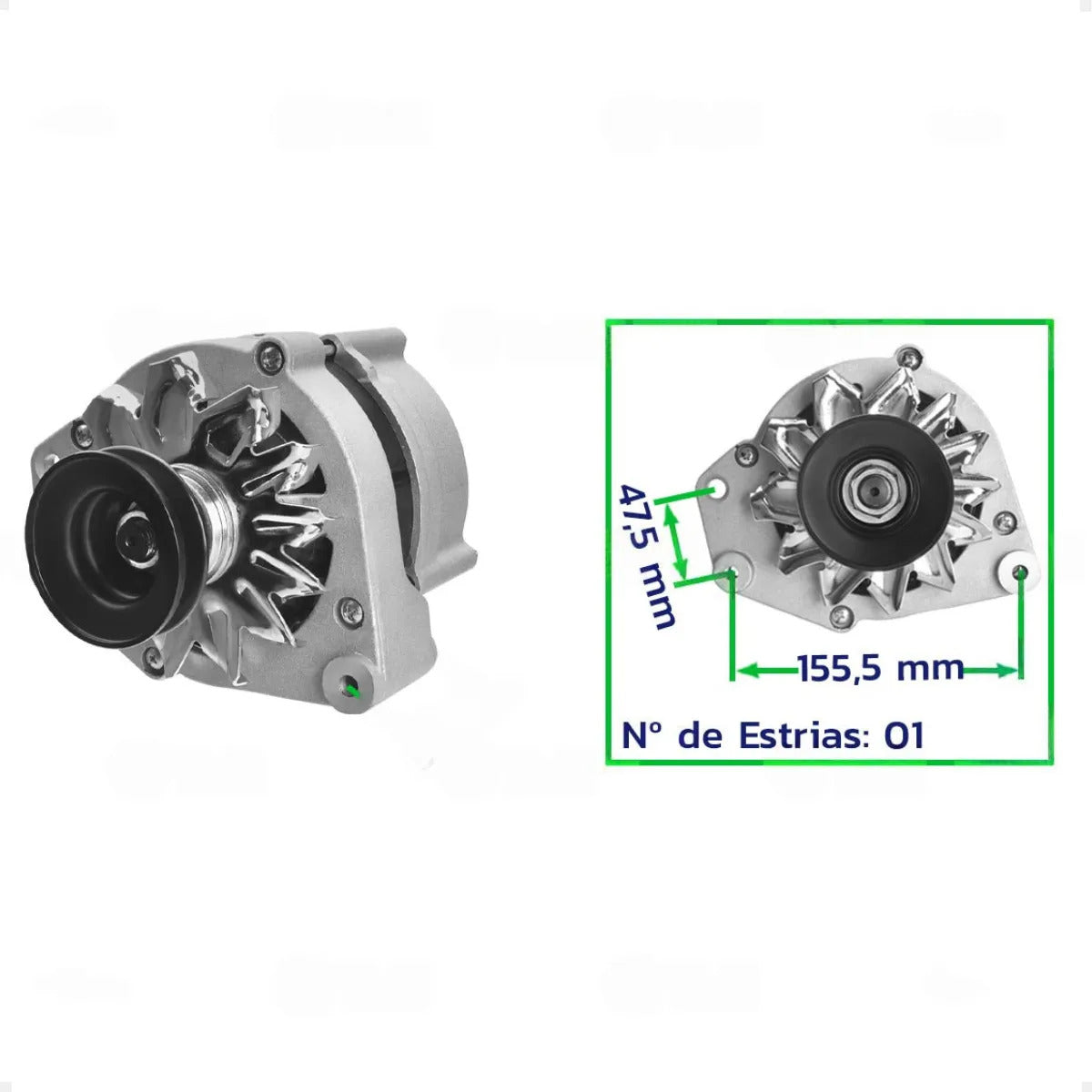 Alternador Gol 1.8 2.0 Saveiro Parati 1.6 1.8 1981 A 1998