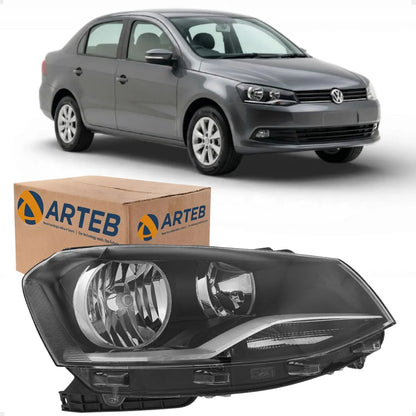 Farol Máscara Negra Foco Duplo Voyage G6 2013 A 2016 Arteb