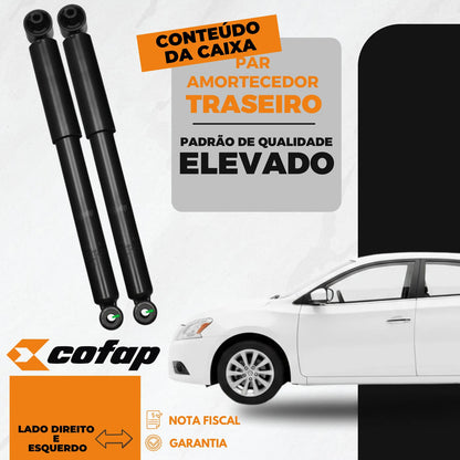 Par Amortecedor Traseiro Sentra Cofap Turbogas 07/11