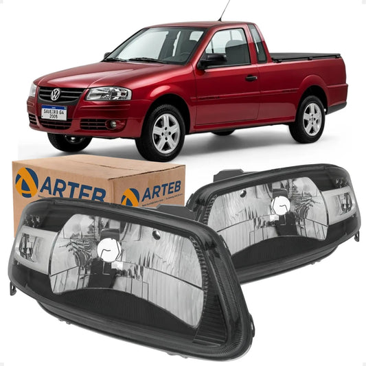 Farol Gol Parati Saveiro G4 2005 A 2014 Máscara Negra Arteb