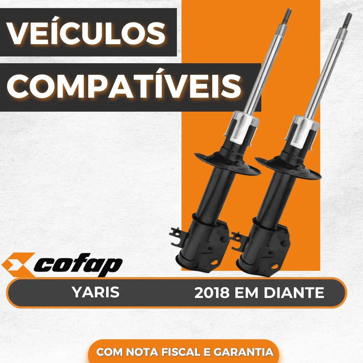 Par Amortecedor Dianteiro Yaris Automático Original Cofap