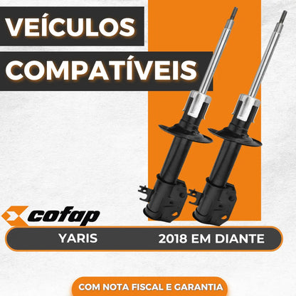 Par Amortecedor Dianteiro Yaris Automático Original Cofap