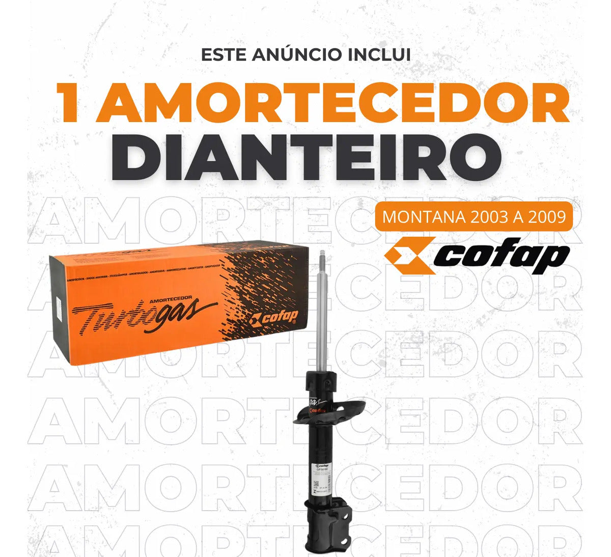 Amortecedor Dianteiro Montana 04 A 2009 Cofap Lado Esquerdo