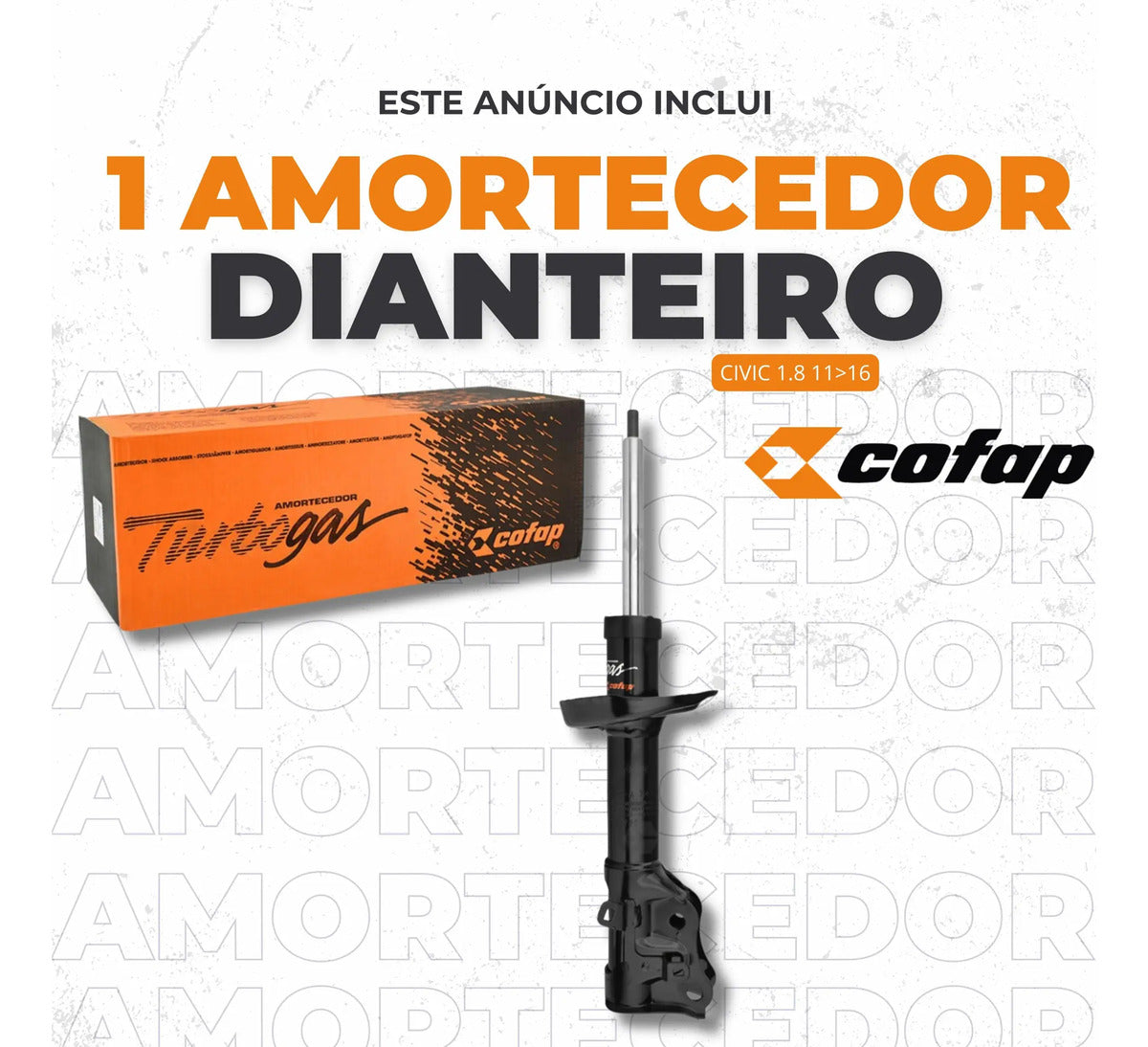 Amortecedor Dianteiro Direito 1.8 Civic 11 16 Cofap Gp33219