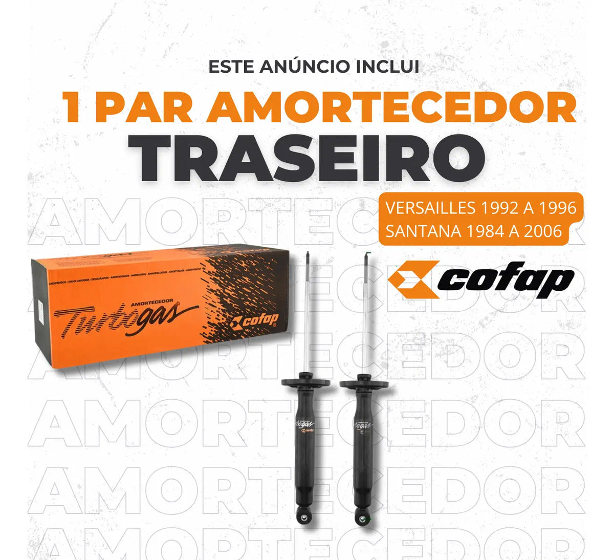 Par Amortecedor Traseiro Versailles 92 A 96 Cofap