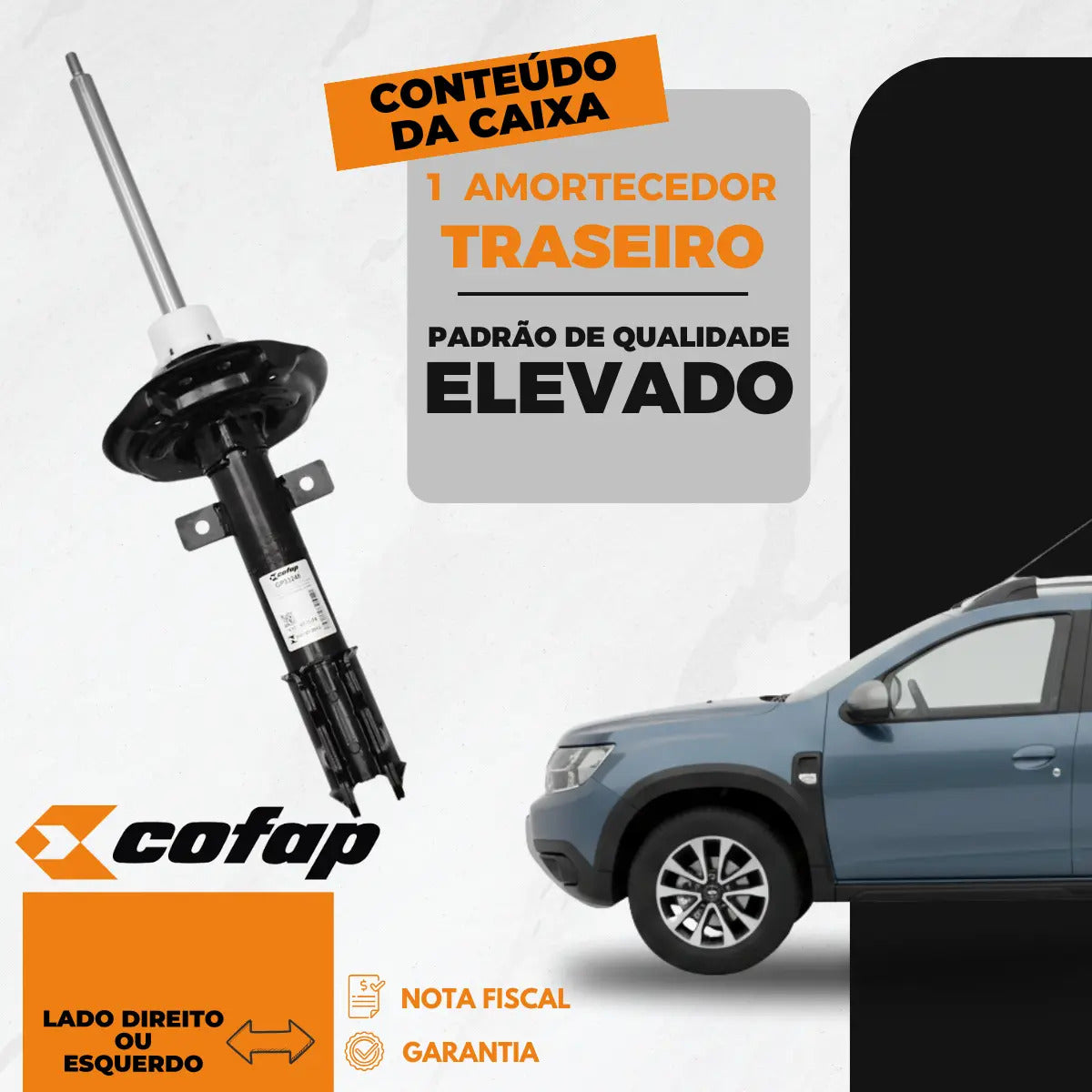 Amortecedor Traseiro Oroch 2015 16 17 18 Em Diante - Cofap