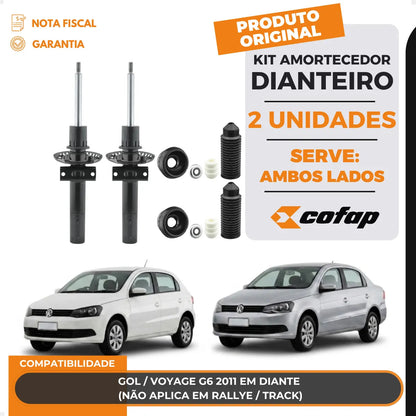Kit 2 Amortecedor Dianteiro Gol Voyage G5 G6 Cofap + Coxin