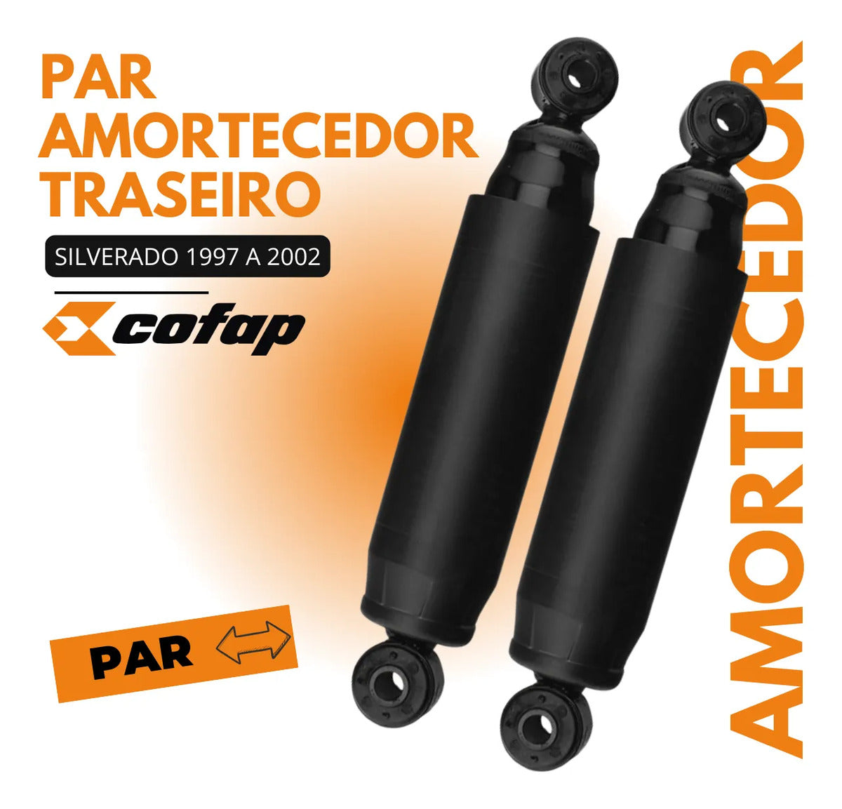 Par Amortecedor Traseiro Silverado 1997 2000 Original Cofap