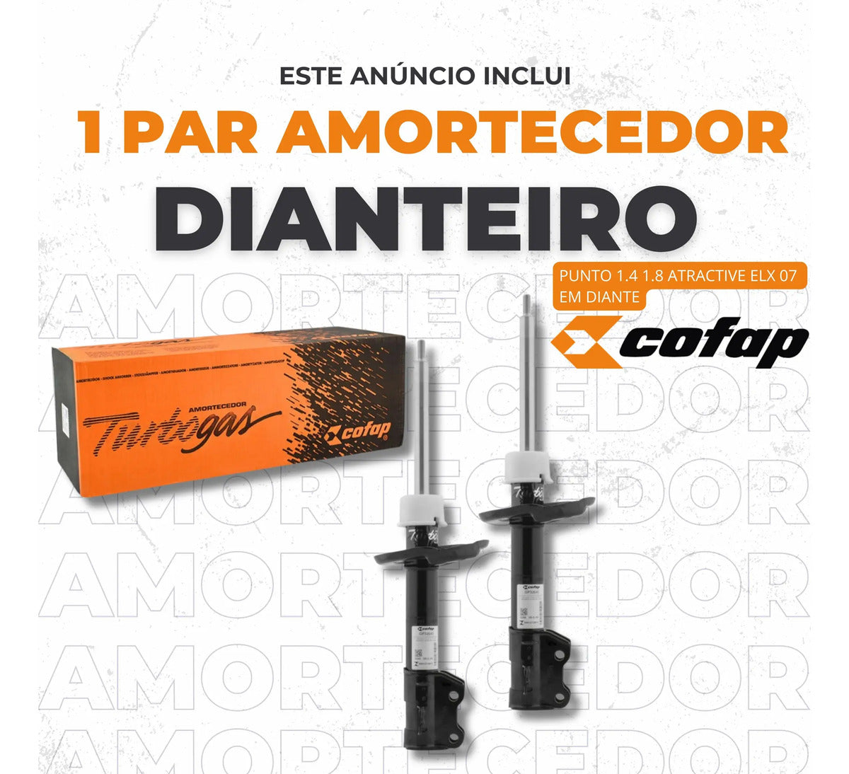 Par Amortecedor Dianteiro Punto 2007+ Cofap Gp32643 Gp32644