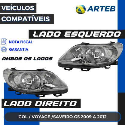 Farol Mascar Cromo Onix Defletor Voyage G5 2009 A 2012 Arteb