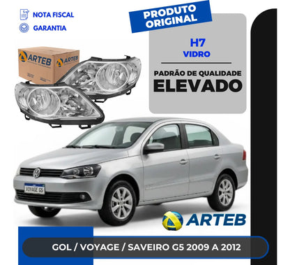 Farol Vw Voyage G5 2008 A 2012 Foco Duplo Defletor Vw Arteb