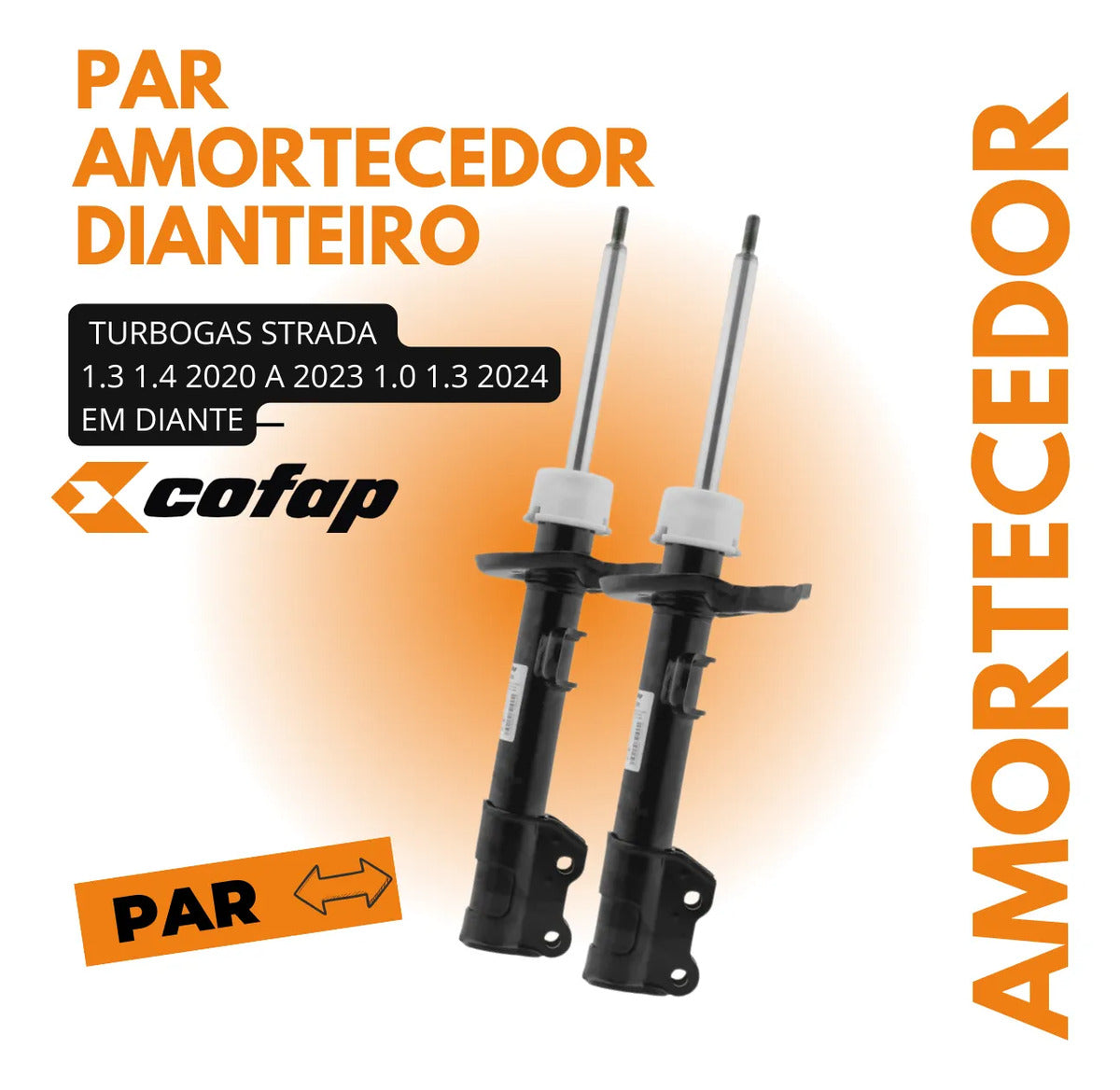 Par Amortecedor Strada 2016 A 2024 Cofap Gp33398 - Gp33399