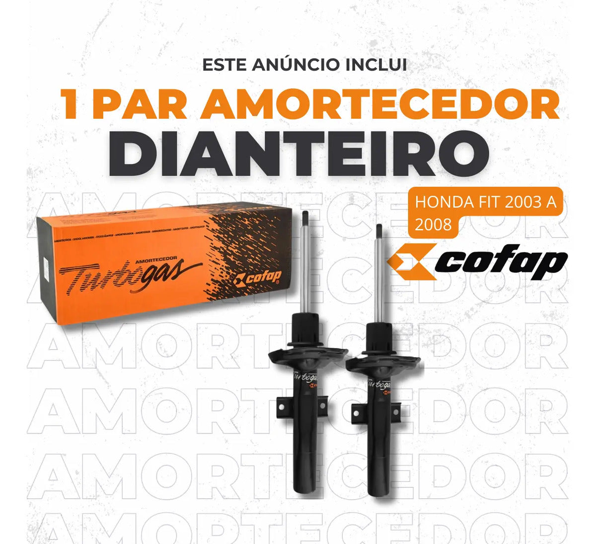 Par Amortecedor Dianteiro Honda Fit Até 2008 Cofap Gp35943m
