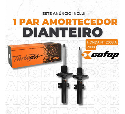 Par Amortecedor Dianteiro Honda Fit Até 2008 Cofap Gp35943m
