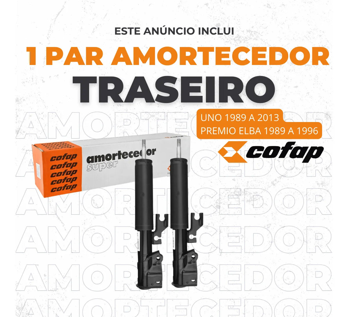 Par Amortecedor Traseiro Cofap Premio Eelba 89/96