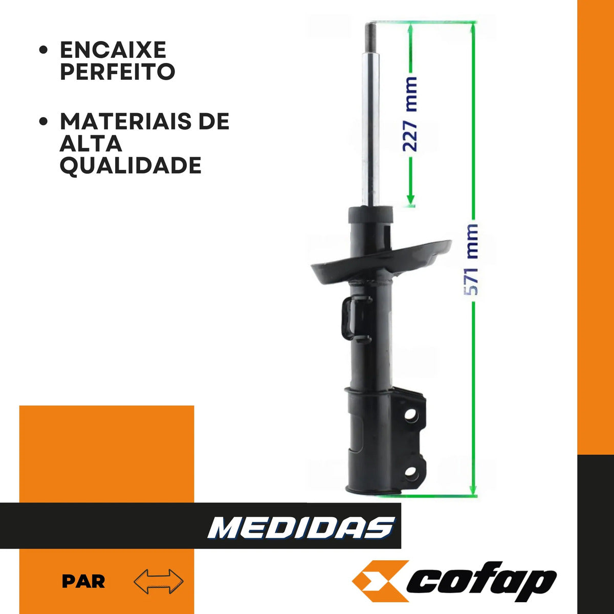 Par Amortecedor Dianteiro Cofap Montana Gp33532 - Gp33533