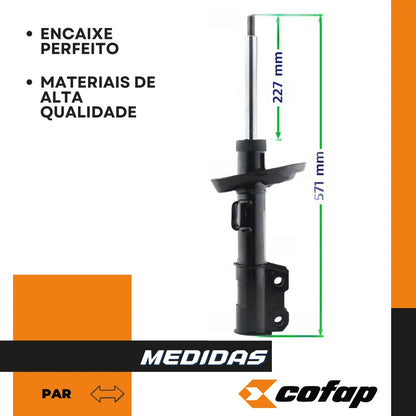 Par Amortecedor Dianteiro Cofap Montana Gp33532 - Gp33533