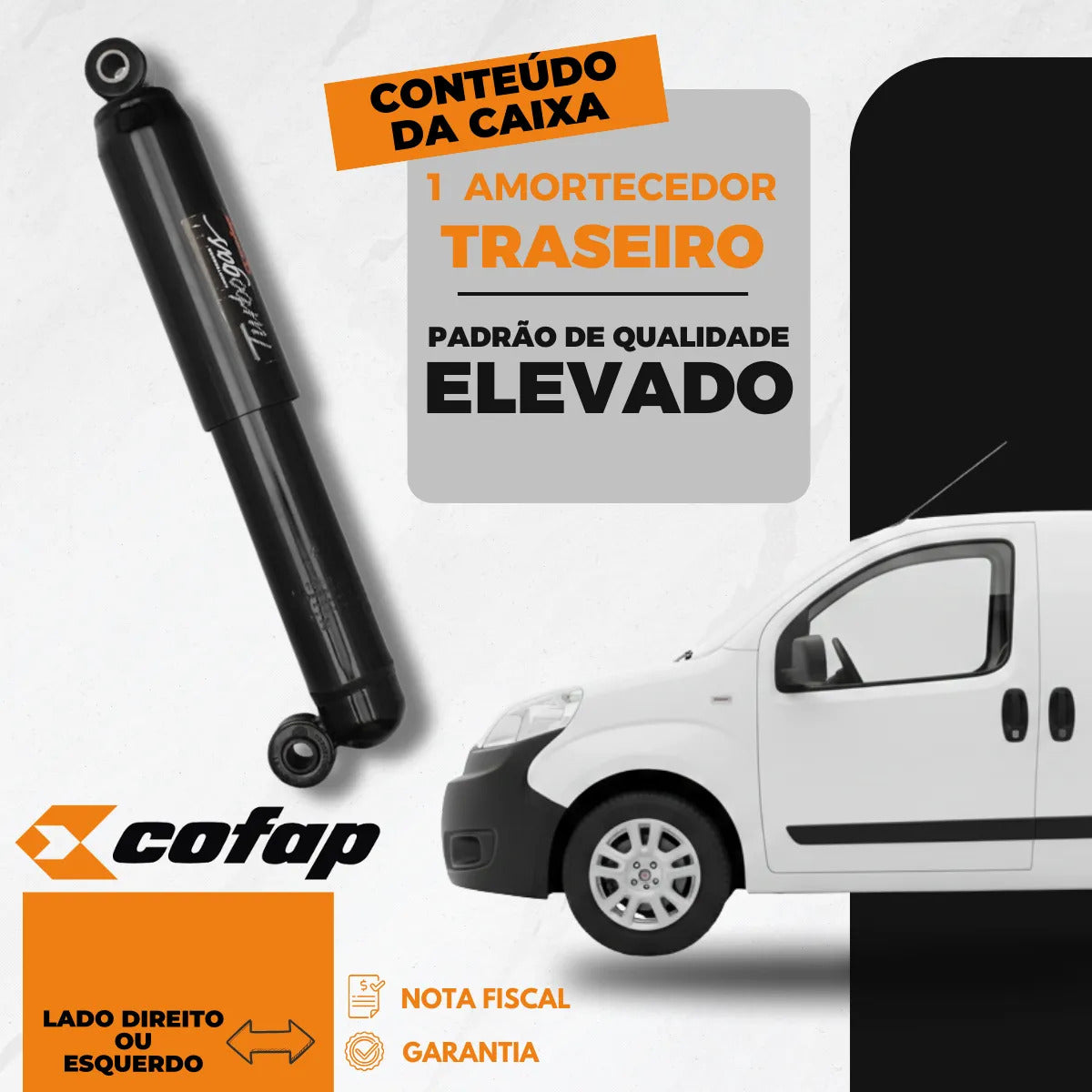 Amortecedor Traseiro Cofap Fiat Fiorino 1996 Em Diante