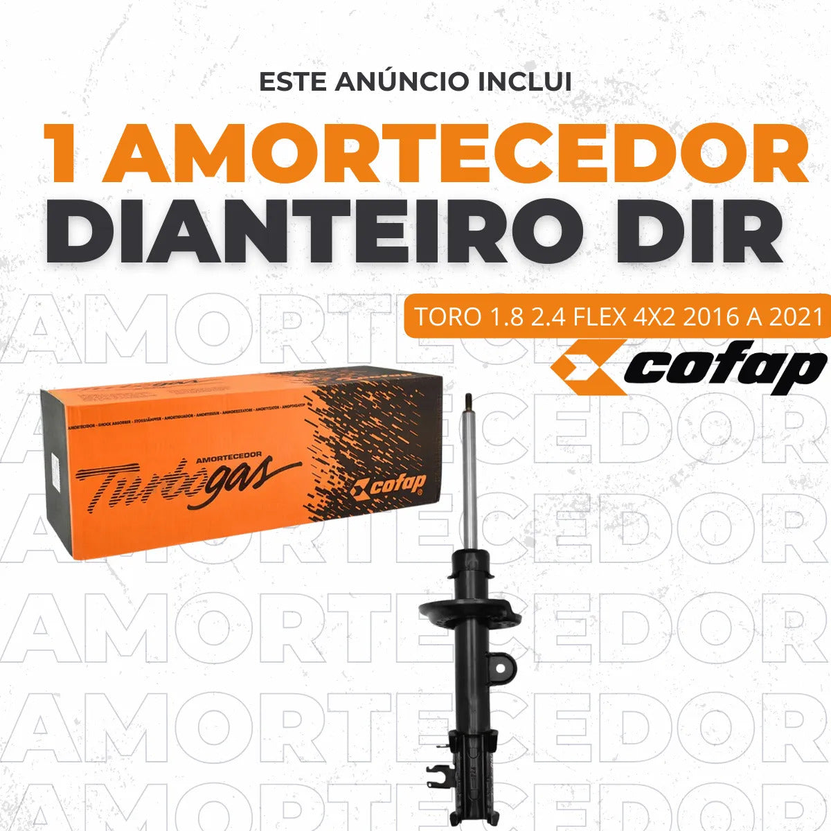 Amortecedor Dianteiro Direito Toro 1.8 4x2 Cofap Turbogas