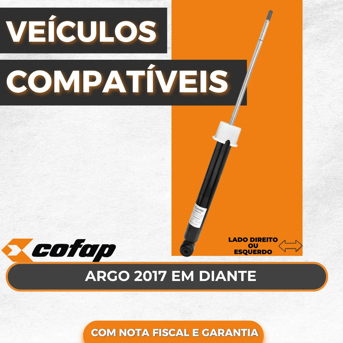 Amortecedor Traseiro Argo 1.0 1.3 1.8 Original Cofap