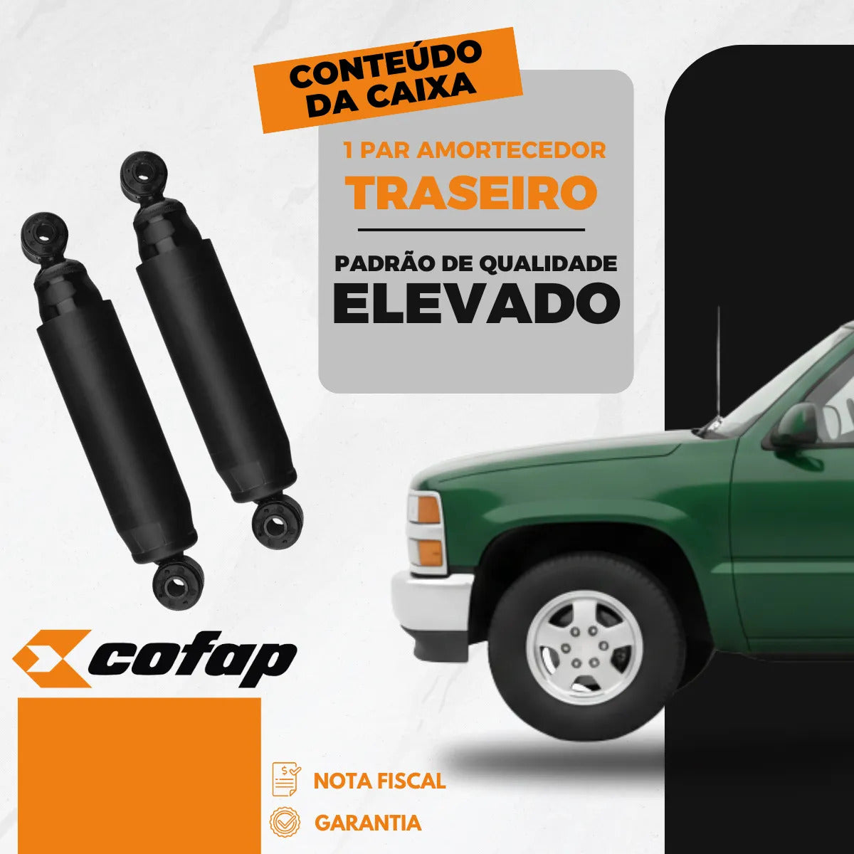 Par Amortecedor Traseiro Silverado 1997 2000 Original Cofap