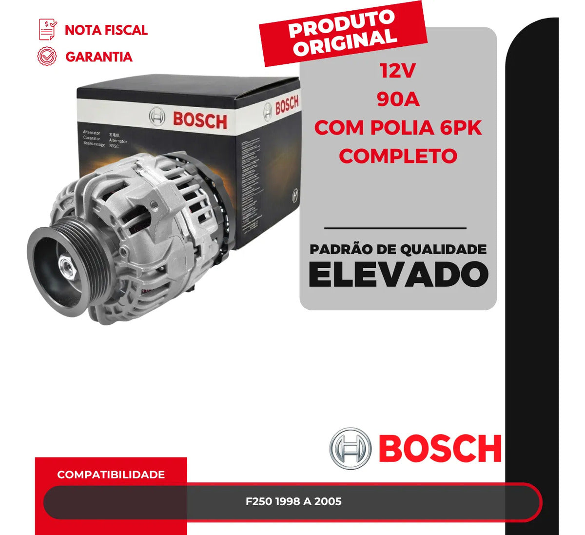 Alternador F-250 4.2 18v Diesel 1999 Á 2005 / Bosch