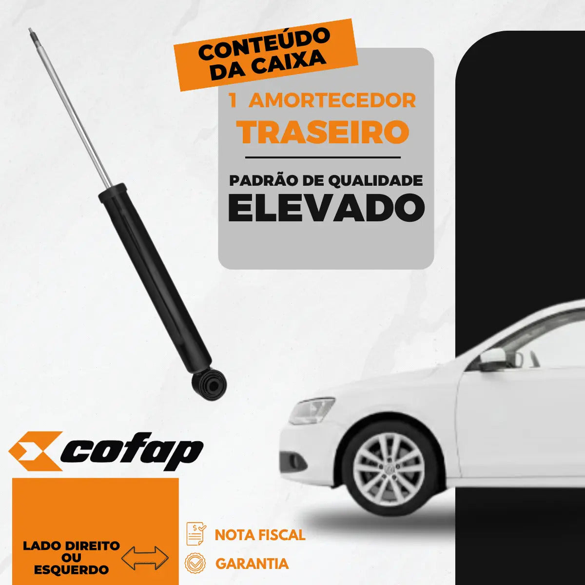 Amortecedor Traseiro Volks Jetta 2.0 Tsi 250 11/.. Cofap