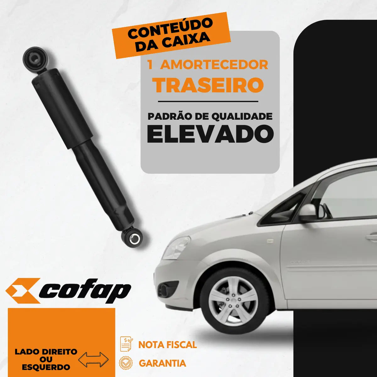 Amortecedor Traseiro Gm Meriva 2002 A 2012 Origin Cofap