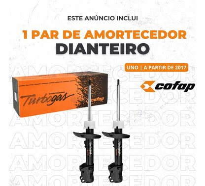 Par Amortecedor Dianteiro C/ Barra Uno 2017/.. Cofap Turboga