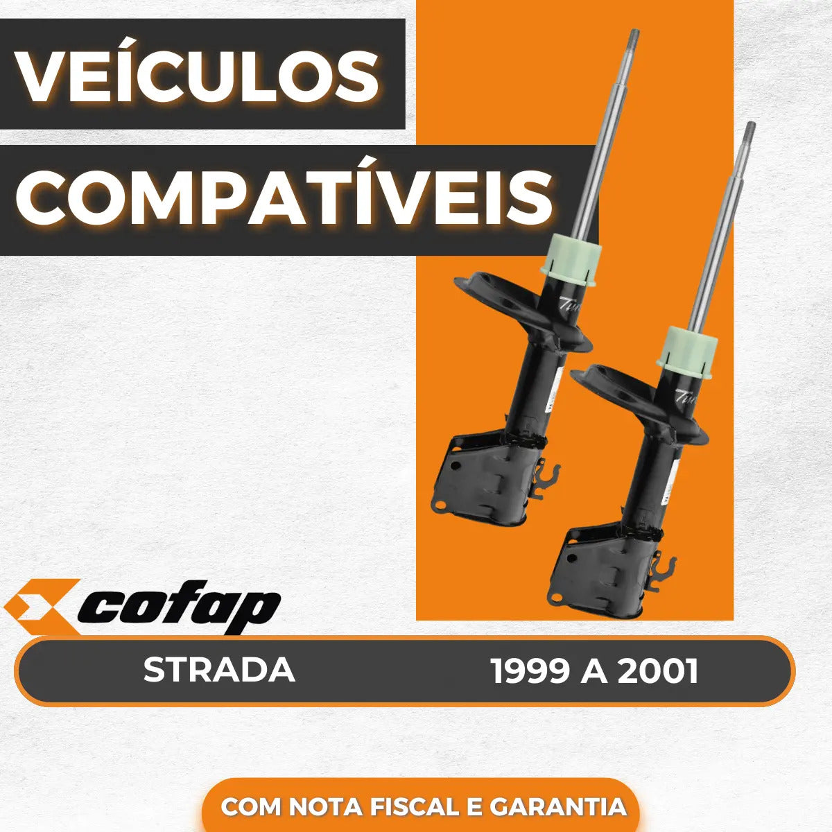 Par Amortecedor Dianteiro Strada 99 Até 2001 Original Cofap