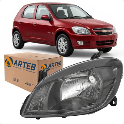 Farol Prisma / Celta 2002 A 2011 Máscara Dark Chrome Arteb