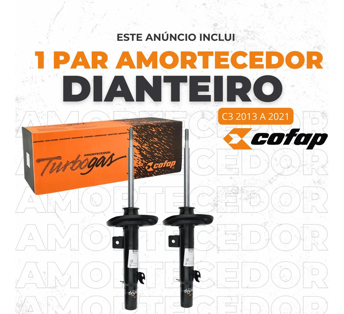 Par Amortecedor Dianteiro C3 2013 A 2021 Manual Cofap