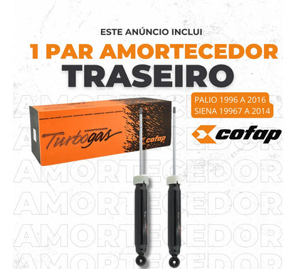Par Amortecedor Traseiro Palio 1999 A 2015 Original Cofap