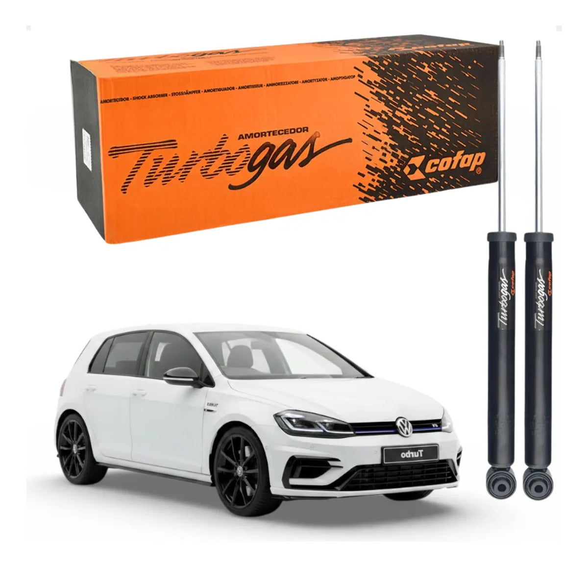 Par Amortecedor Traseiro Golf 1.0 Turbo 2016 A 2018 Cofap