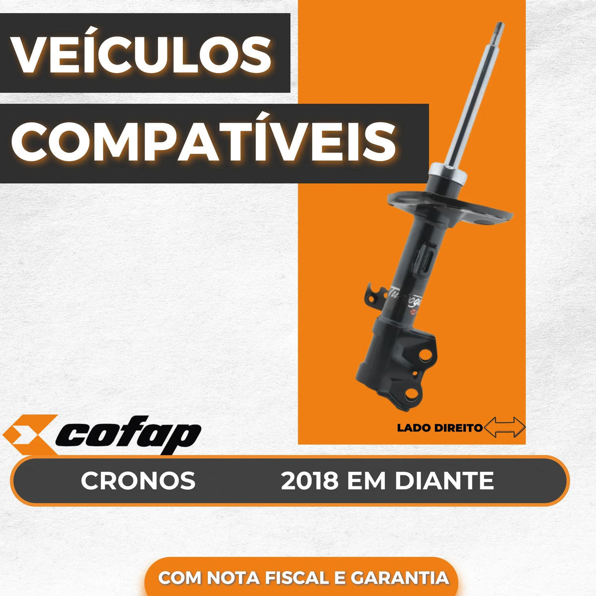 Amortecedor Direito Cronos 2018 A 2022 Cofap Gp33298