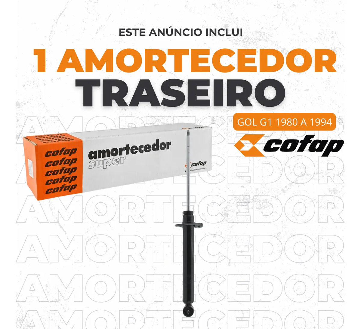 Amortecedor Traseiro Cofap Vw Gol Quadrado 1980 Á 1994
