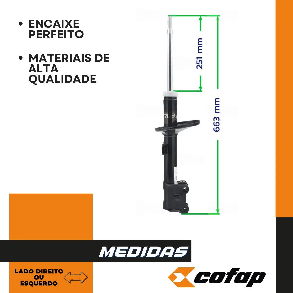 Amortecedor Dianteiro Oroch Automático 2015 A 2024 Cofap