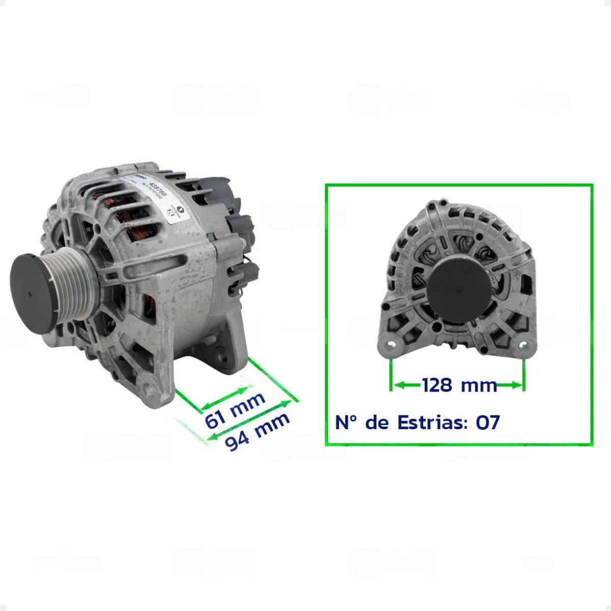 Alternador Renault Master 2.3 Após 2013 150a - Valeo 439766